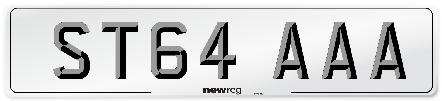 ST64 AAA Number Plate from New Reg